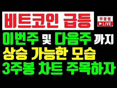 비트코인 이번 주 및 다음 주까지 상승 가능한 모습입니다. 3주봉 차트를 주목하자~!! 차트분석, 암호화폐, 가상화폐 전망, 이더리움, 비트코인캐시, 리플코인