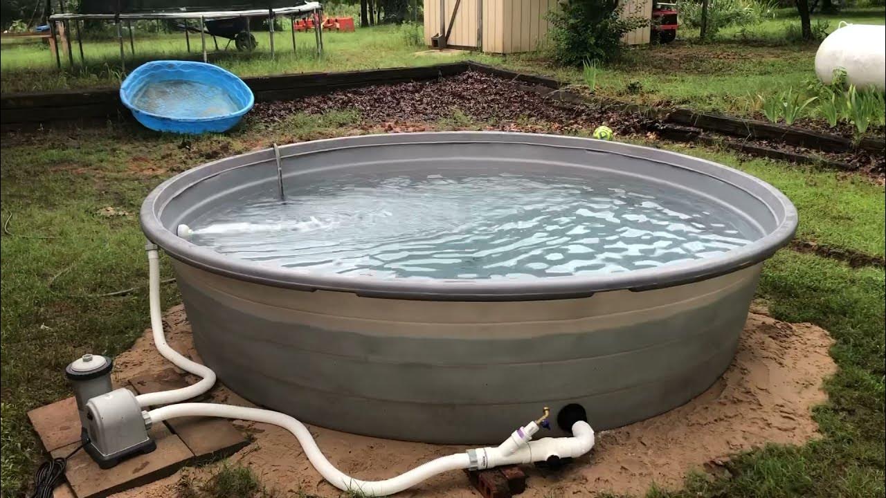 10 Foot poly stock tank pool build 