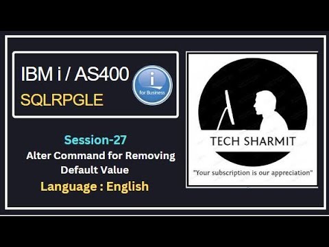 IBM i DB2 ALTER Command: for removing Default Constraint | SQLRPGLE | ibmi training | sqlrpgle as400