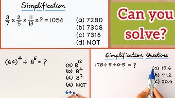 Simplification Questions | EASY TRICKS | IBPS | BODMAS QUESTIONS | Can you solve? 