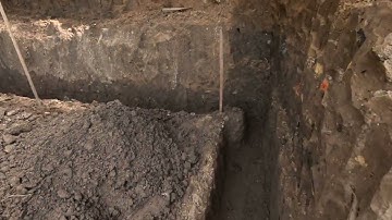Digging out the underground Walipini footings before making the retention walls.