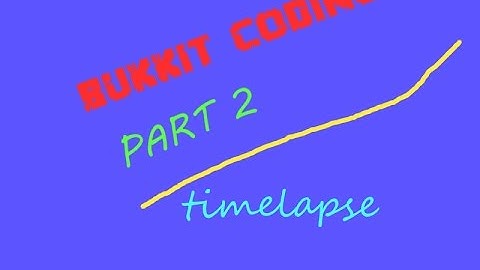 Bukkit plugin PART 2 |EventHandler Timelapse