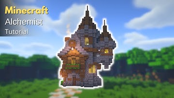 Minecraft: How to Build a Medieval Alchemist Tower | Wizard Tower (Tutorial)