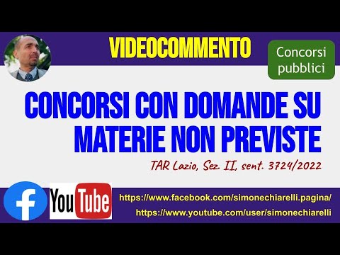 Concorsi pubblici: annullamento per materie non previste dal bando (7/4/2022)