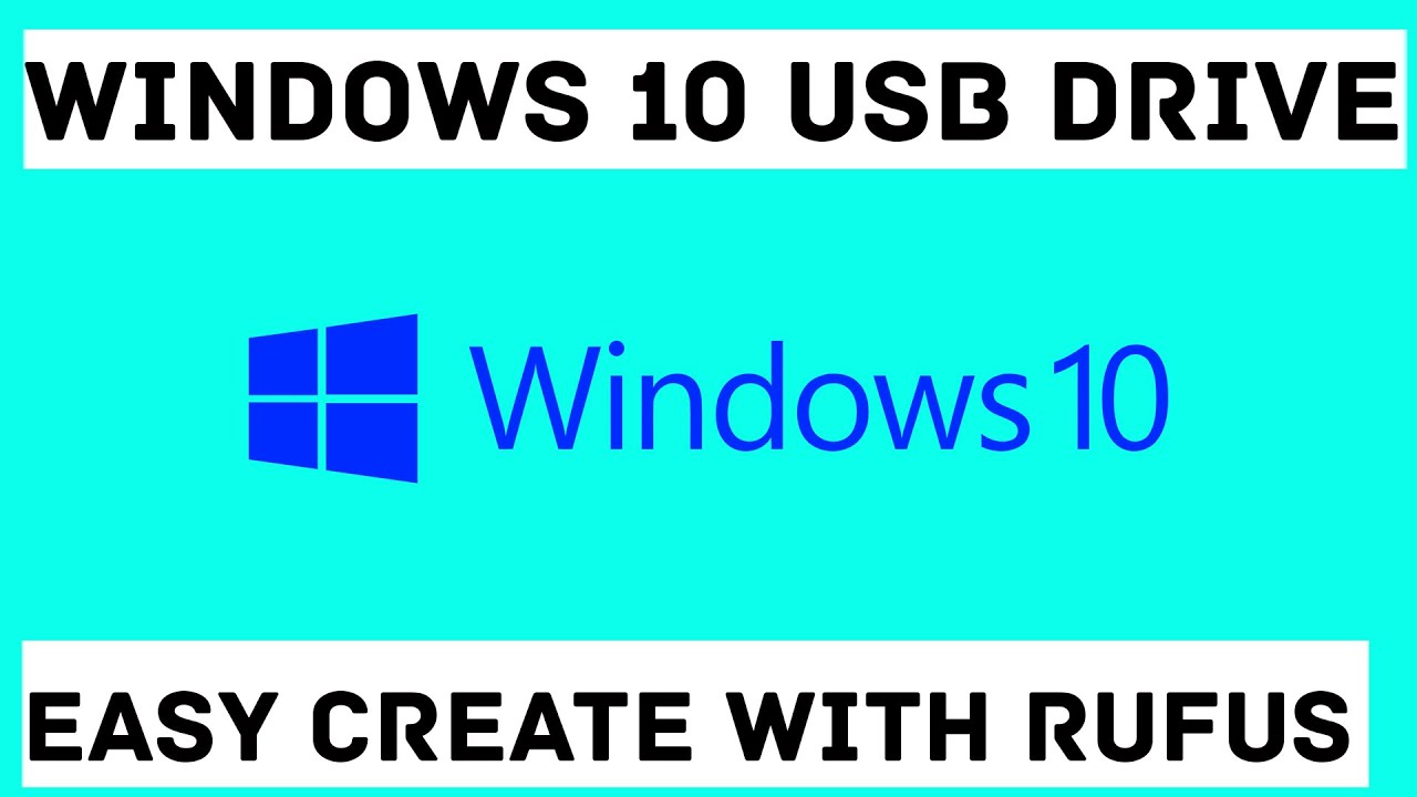 Create WINDOWS 10 USB device - YouTube