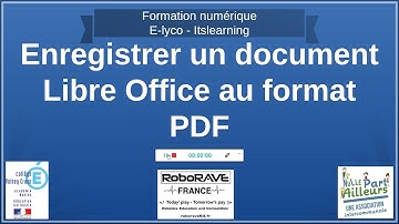 Enregistrer un document Libre Office au format PDF