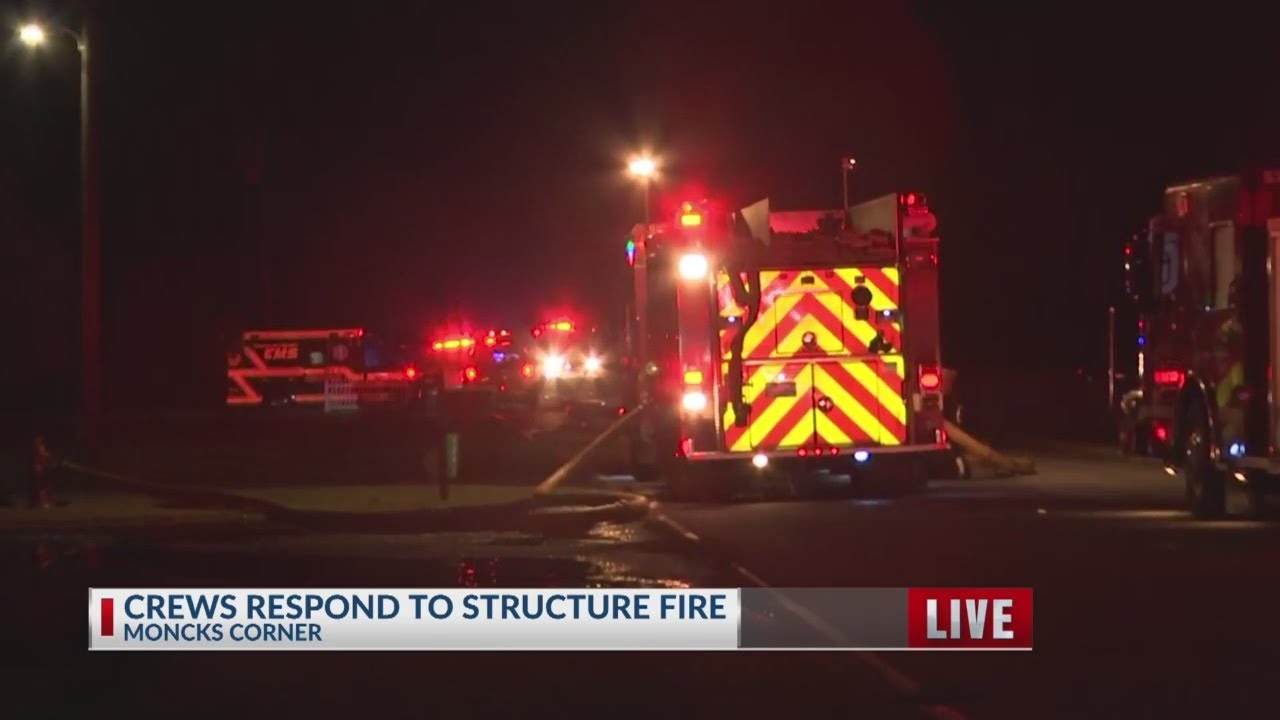 Crews respond to structure fire in Moncks corner. YouTube