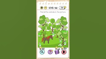 brain test level 168 ( find all the animals in the picture ) #braintest #brainchallenge #level