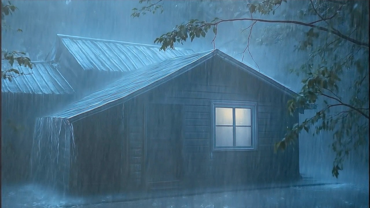 Deep Sleep with Intense Rain & Fierce Thunder | Farm Tent Ambience for Instant Rest at Night