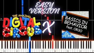 The Amazing Digital Circus X Basics In Behaviour Easy piano tutorial (FREE Sheet in the description)