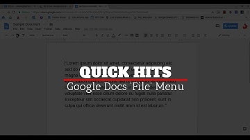 Quick Hit - Docs File Menu