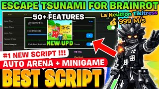 [🔥 NEW] Escape Tsunami For Brainrots Script *NO KEY* 100% WIN AUTO MINIGAME, JUNGLE EVENT, ARENA PVP