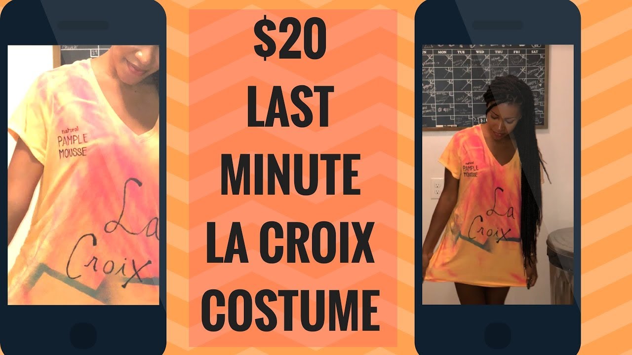 LAST MINUTE LA CROIX HALLOWEEN COSTUME DIY YouTube