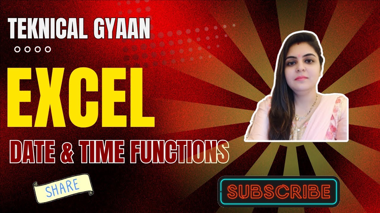 DATE AND TIME FUNCTION IN EXCEL - TODAY & NOW - YouTube