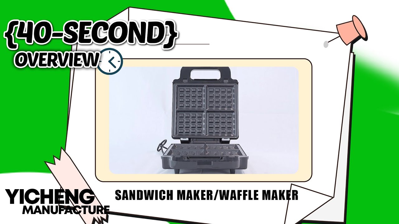 Detachable Non-Stick plates with Handle Electric Sandwich Maker