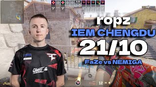 CS2 POV FaZe ropz (21/10) vs NEMIGA (Inferno) IEM Chengdu 2024