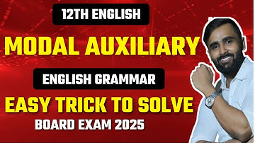 12th English | Modal Auxiliary | ENGLISH GRAMMAR | BOARD EXAM 2025 | PRADEEP GIRI SIR