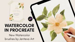 My New Watercolor Brushes for Procreate 🌿 Brush Demo & Illustration