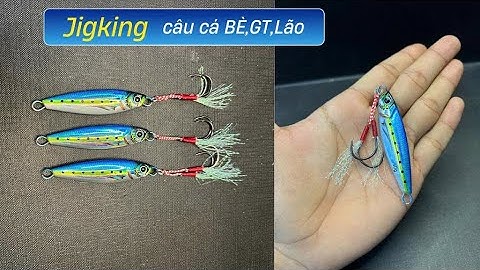 Mồi jigking câu cá Bè,GT,Bè lão hiệu quả sử dụng câu cá địa hình biển dạng cá cơm lưỡi câu đơn bkk