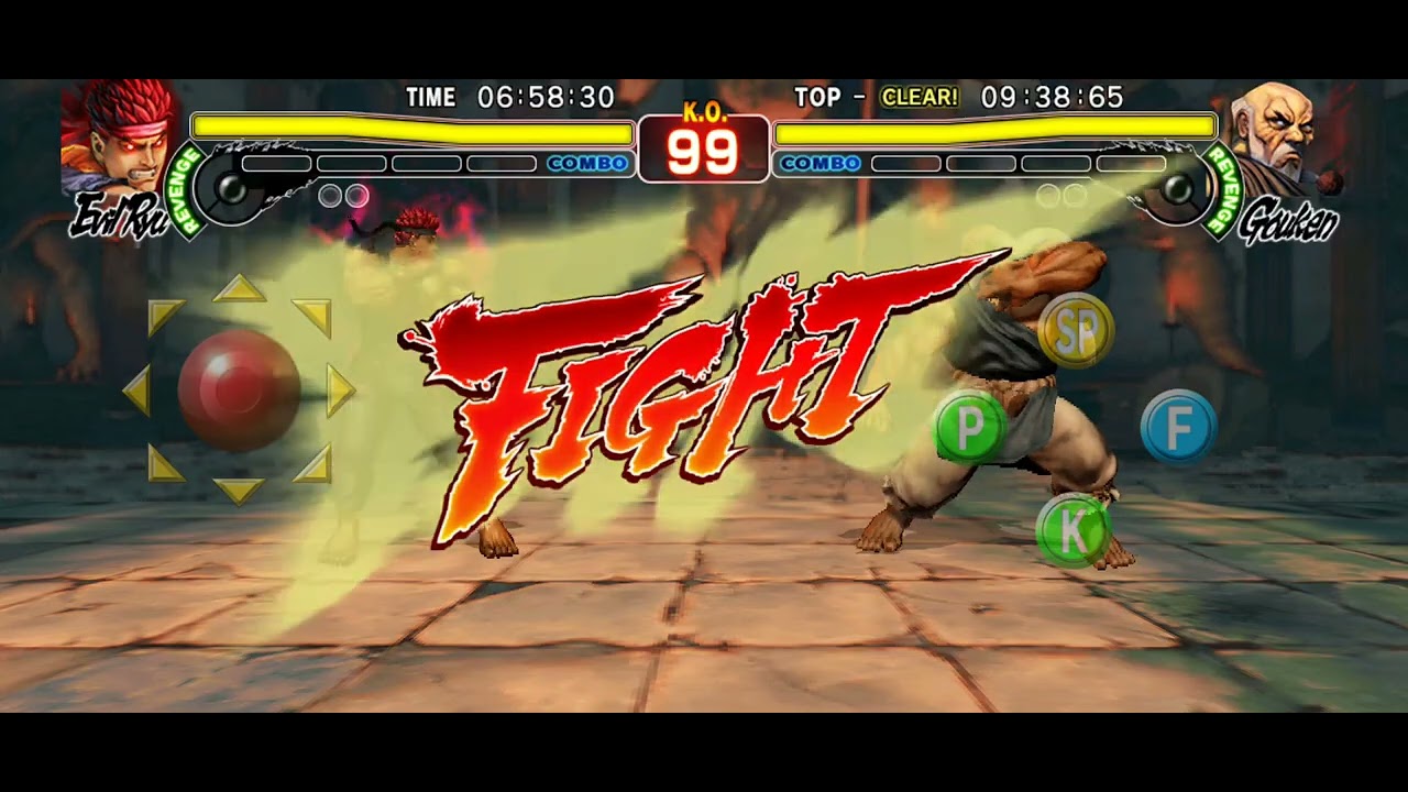 SF4, Street Fighter IV CE gameplay on mobile(Evil Ryu ; difficulty : grueling ; Ext. STG : Akuma)P.4