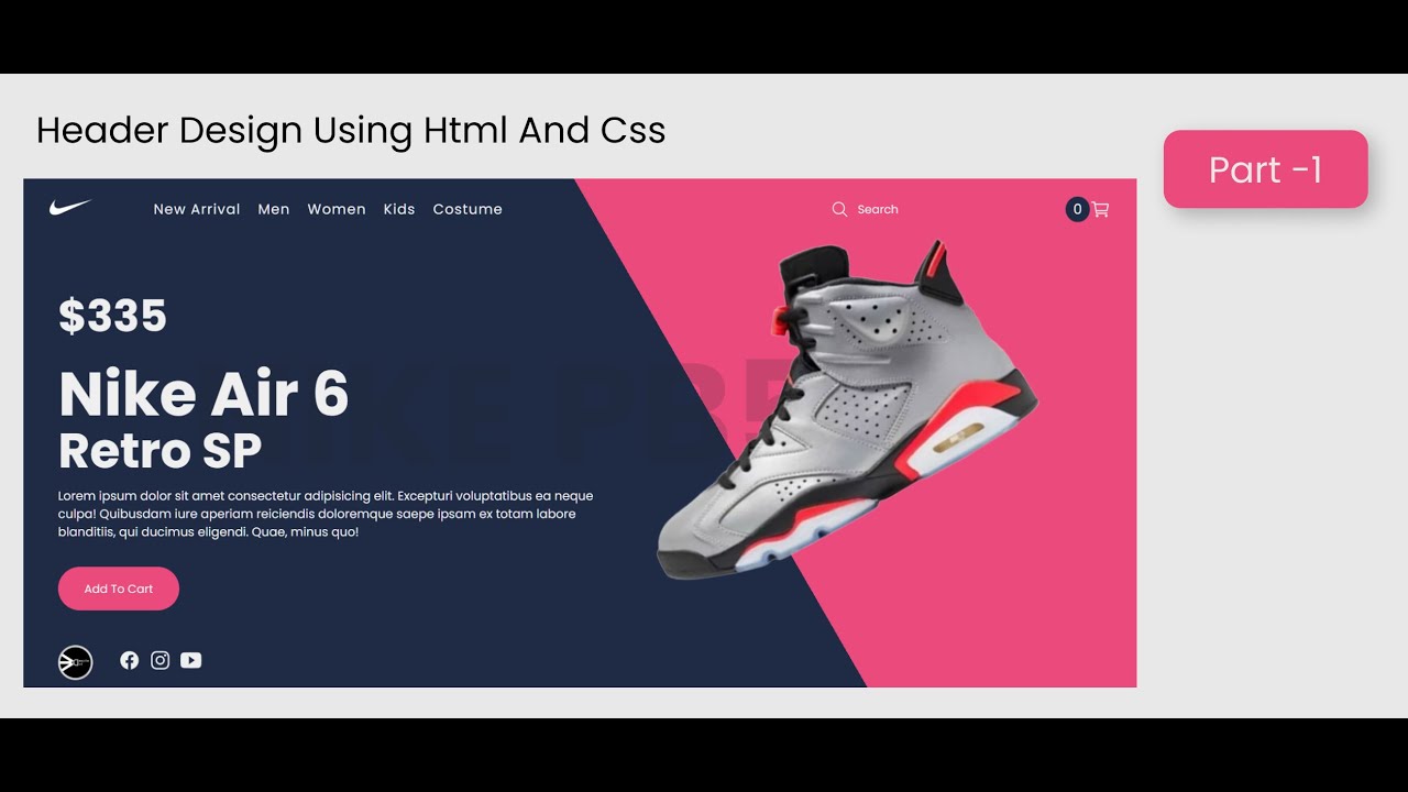 Responsive Website Design | header design using html css - YouTube