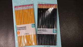 Pen & Gear Yellow Hexagonal and Black Round School Supply Pencils for 2026