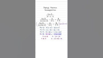 Partial Fraction Decomposition