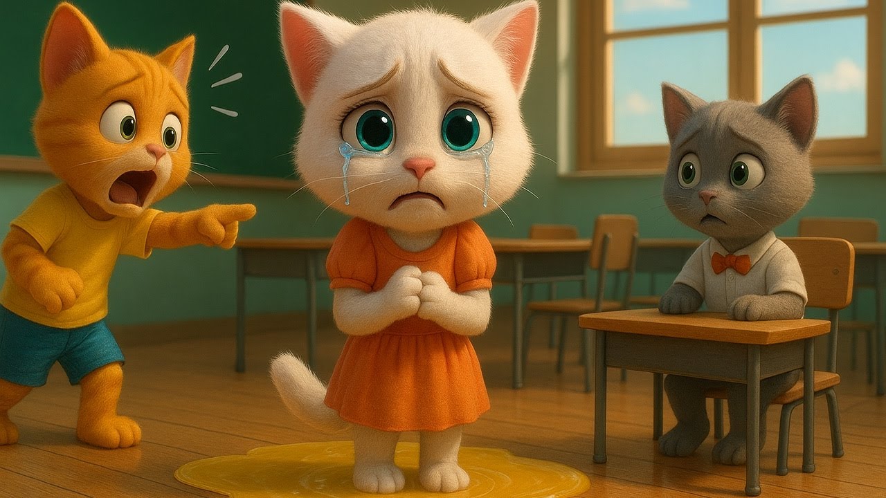 😱😿 Orphaned Kitten Drinks Strange Juice and Humiliates Herself in Class! 🍹🚽 