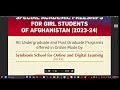 India's Golden Jubilee Freeship for Afghanistan Girls' Education 🌟📚بورسیه هند برای بانوان افغانستان