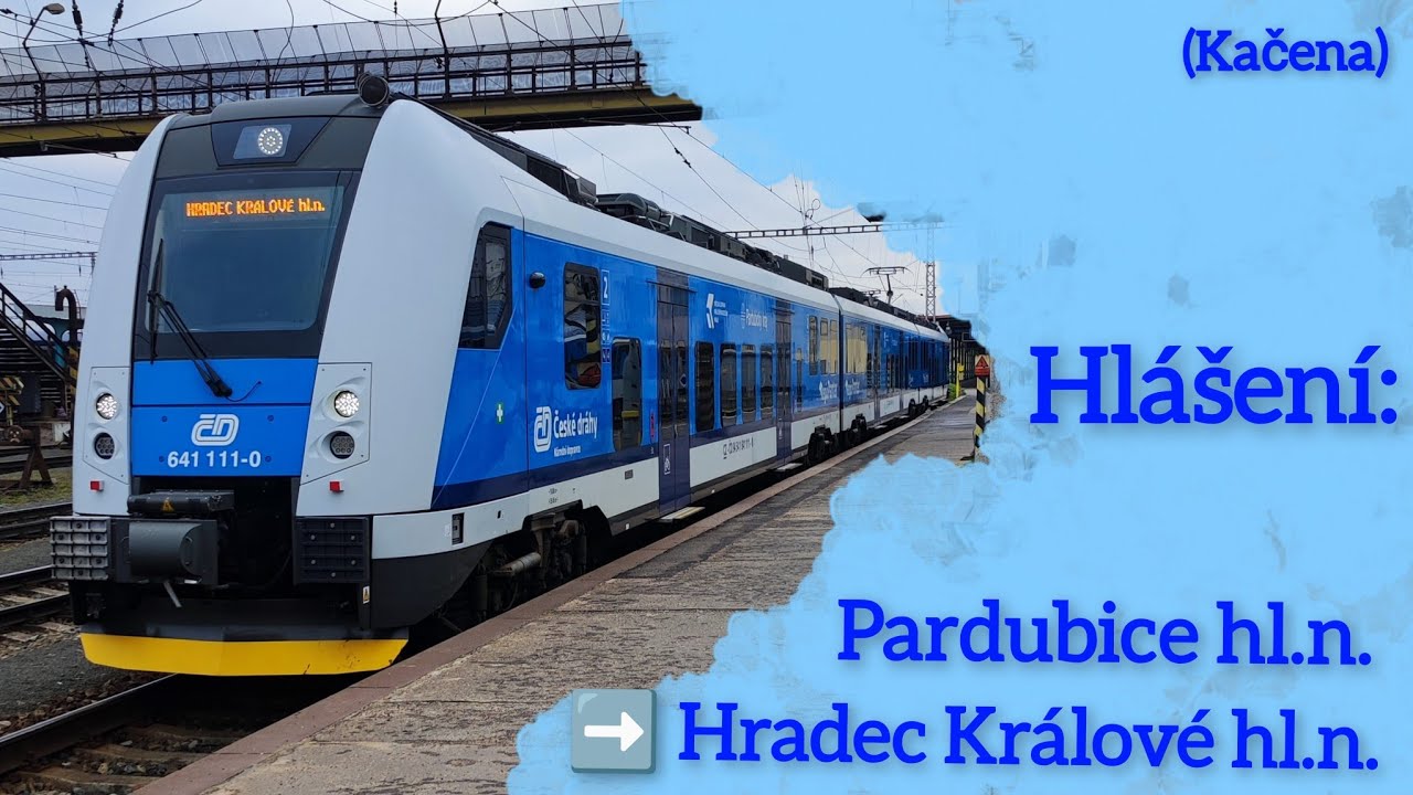 Hlášení v osobním vlaku Pardubice hl.n. ➡️ Hradec Králové hl.n.