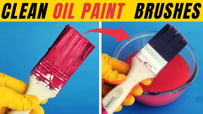 HOW I CLEAN OIL PAINT BRUSHES 