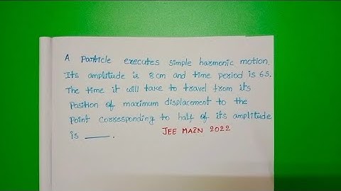 A particle executes simple harmonic motion.It