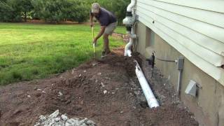 drainage pipe install basement diy insulation