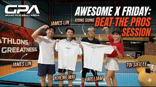 BEATING THE PROS? 😱 | James Lin & Toi Sieu Ee vs Awesome Pickleball Members! Kheng Wai / William