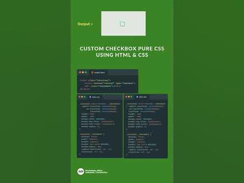 Custom Checkbox Pure CSS - Using HTML & CSS #checkbox #checkboxes #css ...