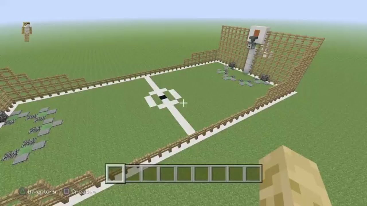 Minecraft How to build a FUNCTIONAL basketball court! YouTube