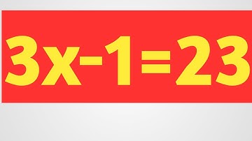 Algebra - How To Solve Equations Quickly || 3x-1=23