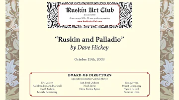 10/19/2003 “Ruskin and Palladio” by Dave Hickey