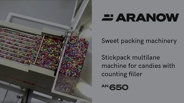 Sweet packing machinery | Stickpack multilane machine for candies with counting filler | an650