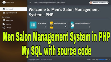 Men Salon Management System in PHP My SQL with source code