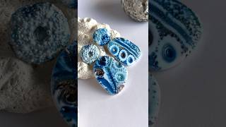 Try this Alcohol Ink Effect for Polymer Clay - Sea Side Polymer Clay Earrings