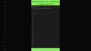 Must Know #javascript Iterator Object For...Of Method Part-1 #shorts #youtubeshorts #hindi Guide
