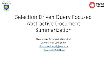 Selection Driven Query Focused Abstractive Document Summarization