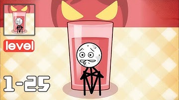 Hide Me - Gameplay Walkthrough - All Levels 1-25 - Funny Stickman Brain Puzzle Game