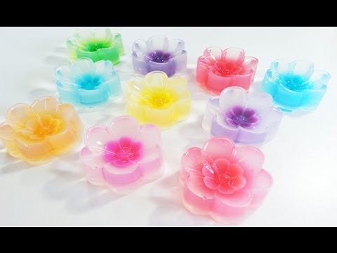 วิธีทำวุ้นดอกไม้แก้วแฟนซี - How to Make Jelly Flowers Glass | วุ้นแฟนซี #2