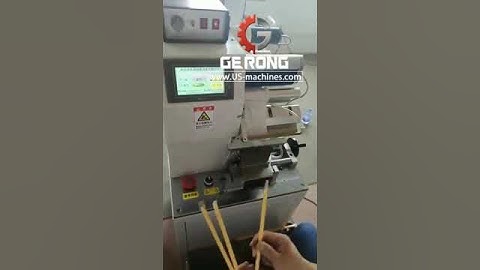 Semi automatic honey stick straw labeling machine hard sticker rod labeling machine