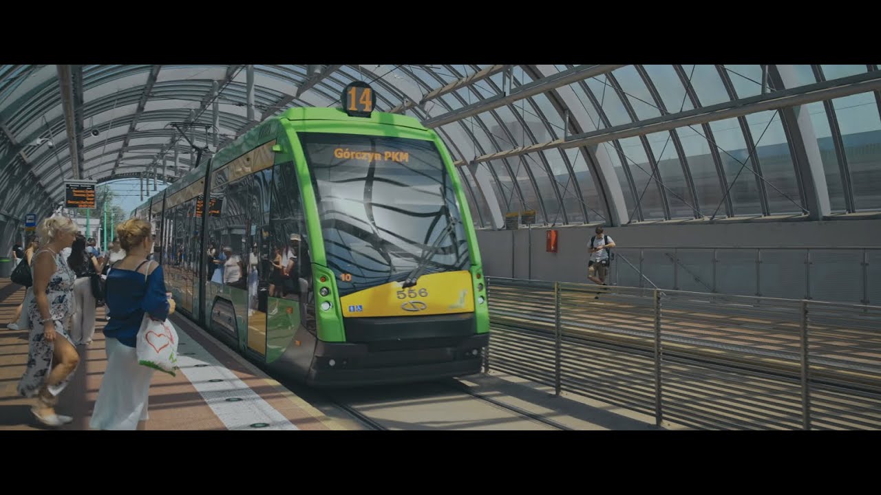 Poland, Poznań, tram 14 ride from Dworzec Zachodni to Park Wilsona