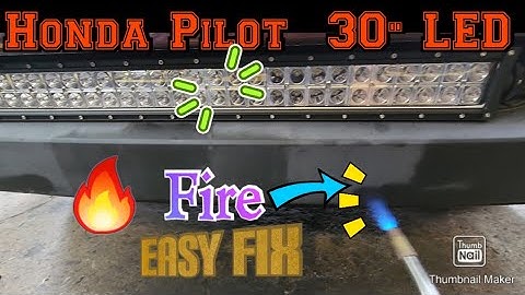 Honda Pilot Install 30" LED BAR LIGHT Quick fix of faded oxidized Bumper with  torch