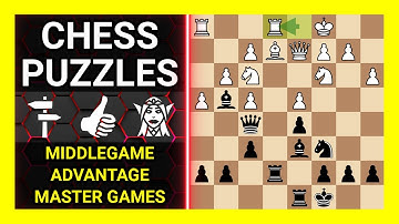 Chess Puzzles to Practice. Themes: Middlegame, Advantage, Master games. Learn Chess