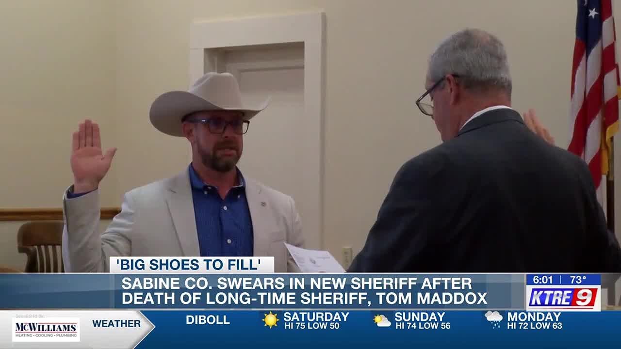 ‘Tom has taught him’: New Sabine County sheriff sworn in - YouTube